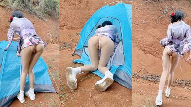 小姨子的秘密 野外帐篷里调教小姨子 和服丝袜真空露出！